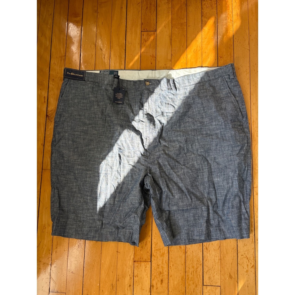 Polo Ralph Lauren Shorts Mens 52B Chambray Blue Cotton Preppy Lightweight